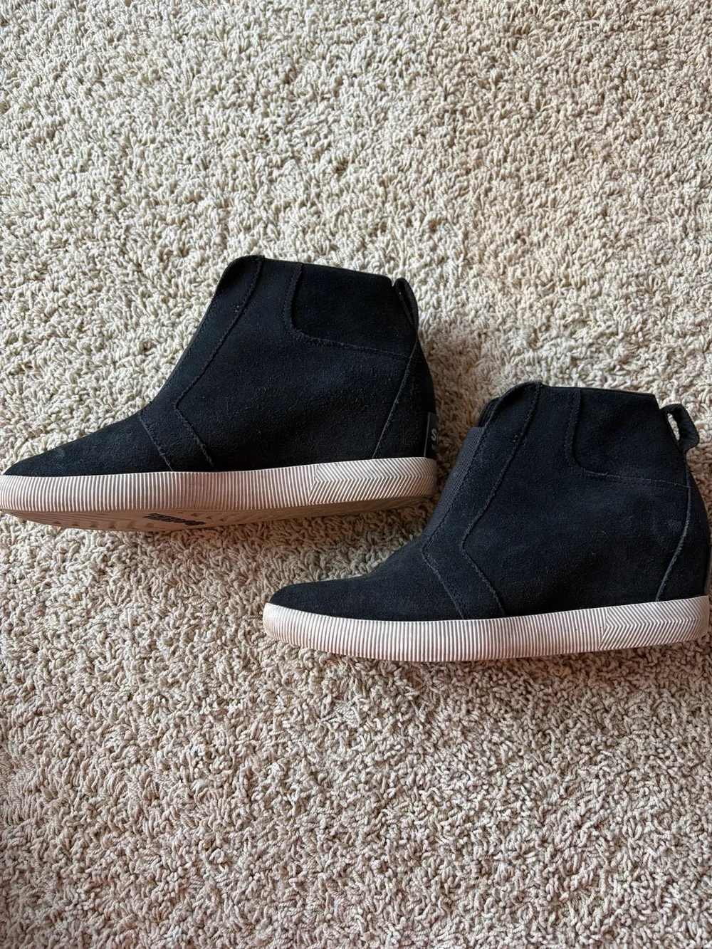 Sorel Out N About Women’s Size 11 Black Suede Wedge Pull On Boots Urban